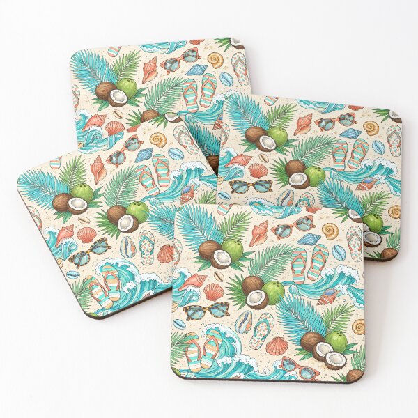 Item preview, Summer beach pattern. designed and sold by MyHappyArtShop.