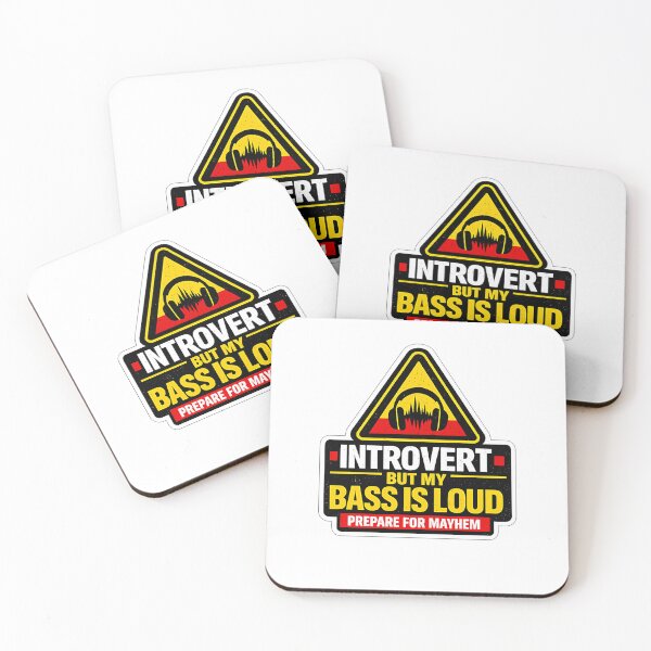 Item preview, Introvert But Bass Loud Warning designed and sold by  ZenRave Designs.
