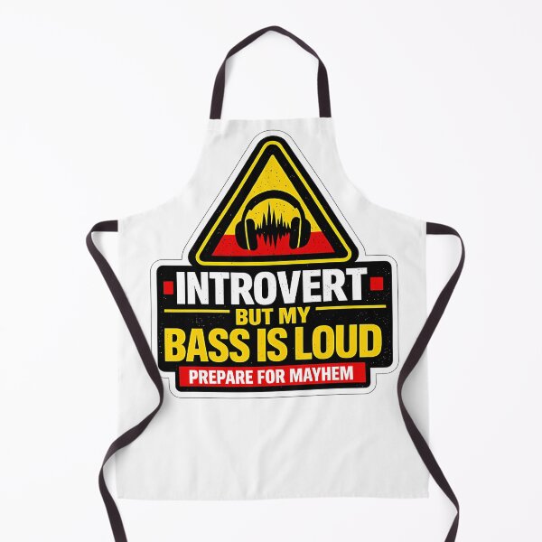 Item preview, Introvert But Bass Loud Warning designed and sold by ZenRave Designs.