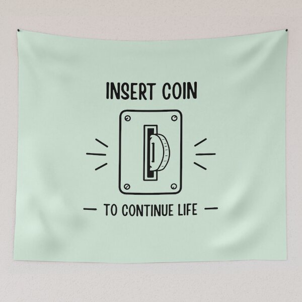 Item preview, Insert Coin To Continue Life Retro Arcade Gamer designed and sold by HYPNK.