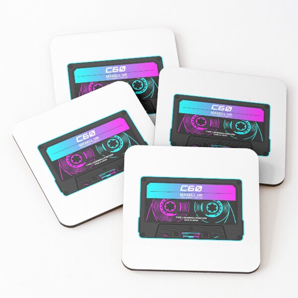 Item preview, Neon Vaporwave C60 Cassette Emblem designed and sold by Peter Veselinović.