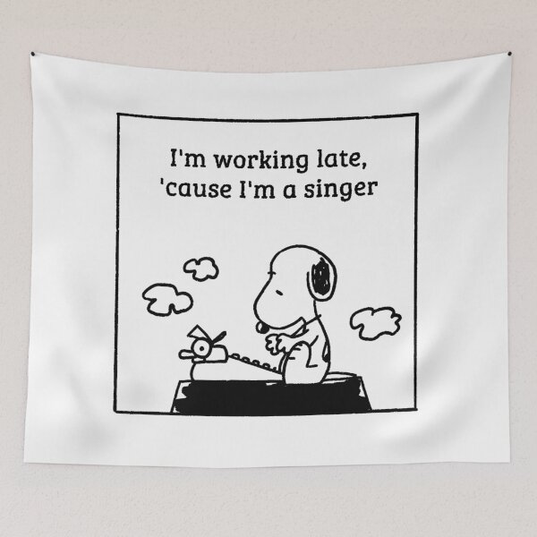 Item preview, snoopy espresso i'm working late 'cause i'm a singer lyrics designed and sold by liveawhimsylife.