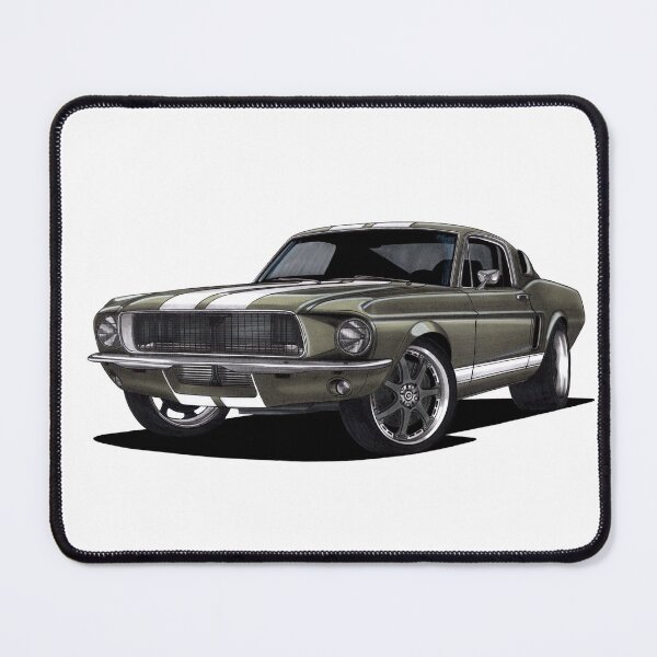 Item preview, Exclusive drawing legendary movie muscle car gray 1967 Mustang Fastback with RB26DETT twin-turbocharged inline-six engine designed and sold by Cars23.
