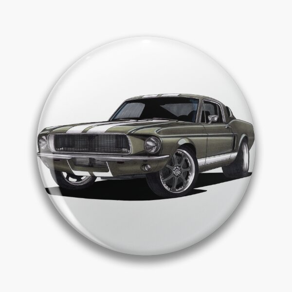 Item preview, Exclusive drawing legendary movie muscle car gray 1967 Mustang Fastback with RB26DETT twin-turbocharged inline-six engine designed and sold by Cars23.