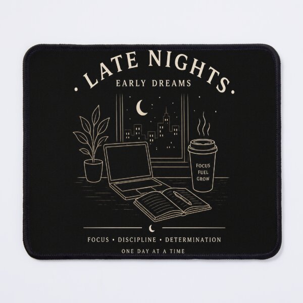 Item preview, Late Nights Early Dreams Aesthetic T-Shirt | Minimalist Study Hustle Motivation Design designed and sold by SSVSTICKERS.