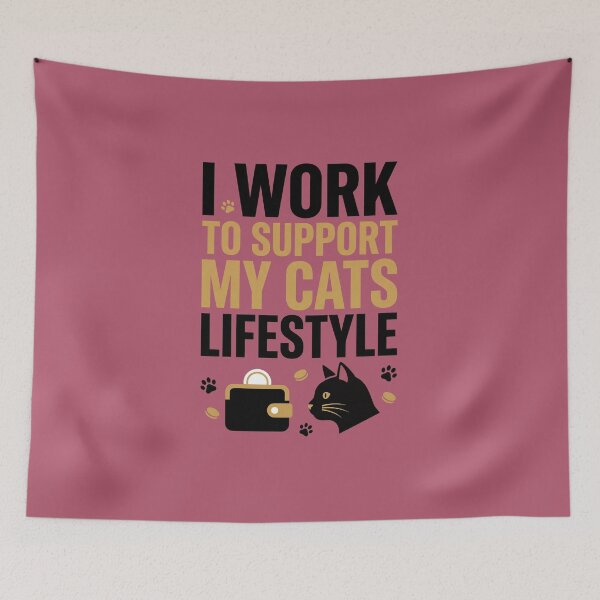 Item preview, Cat Mom - I Work So My Cat Can Live Well designed and sold by Bebichic.