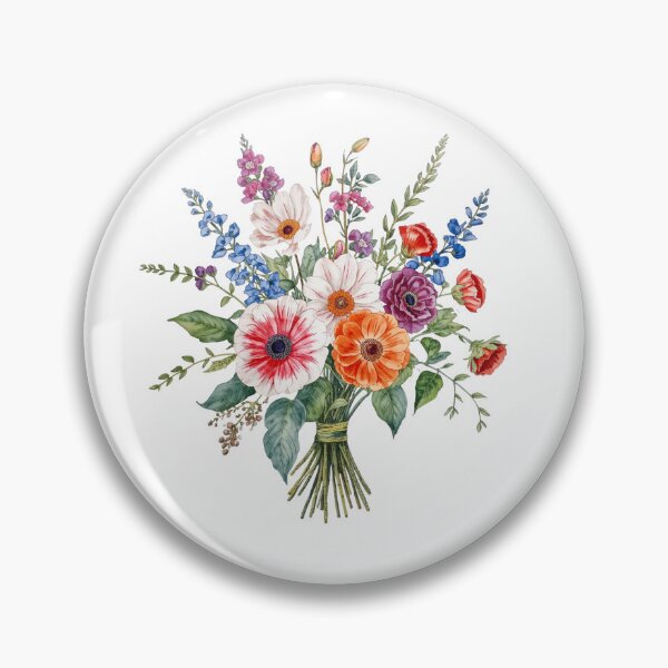 Item preview, Bouquet of wildflower watercolor painting  designed and sold by uunaa.