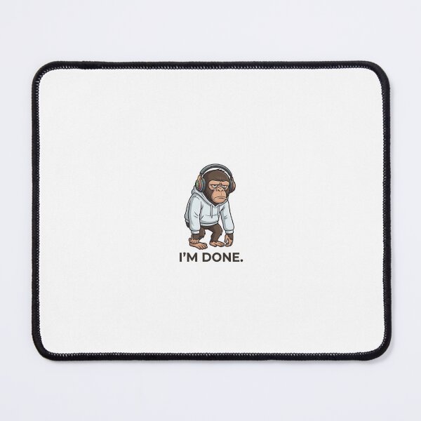 Item preview, I’m Done Monkey Sticker | Funny Mood Meme | Relatable Meme Cartoon designed and sold by Newkidshub.