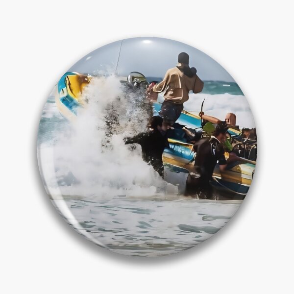Item preview, Surf Launching a Dive Boat: Ponta do Ouro, Mozambique designed and sold by JaneFlowersAfrica.