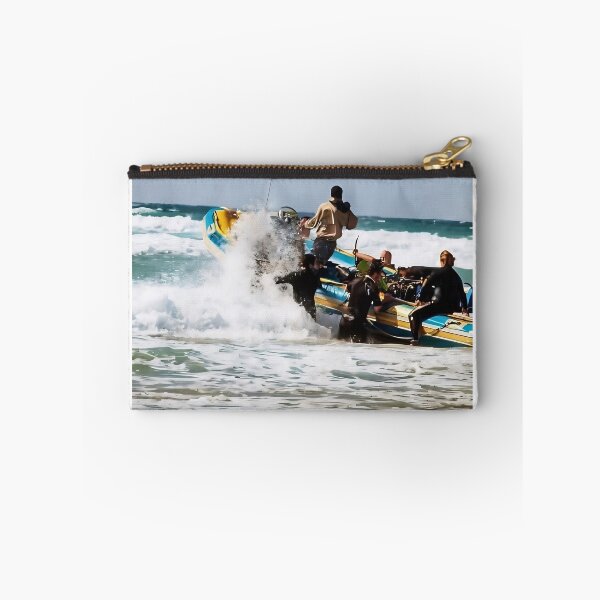 Item preview, Surf Launching a Dive Boat: Ponta do Ouro, Mozambique designed and sold by JaneFlowersAfrica.