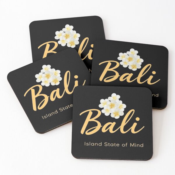 Item preview, Bali Island State of Mind Plumeria Typography designed and sold by artlife4.