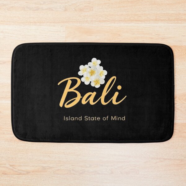 Item preview, Bali Island State of Mind Plumeria Typography designed and sold by artlife4.