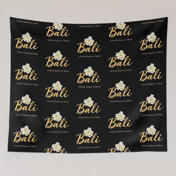 Item preview, Bali Island State of Mind Plumeria Typography designed and sold by artlife4.