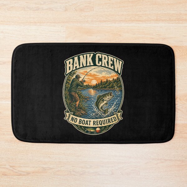 Item preview, Bank Crew No Boat Required Fishing Badge designed and sold by Andrew Lomax.