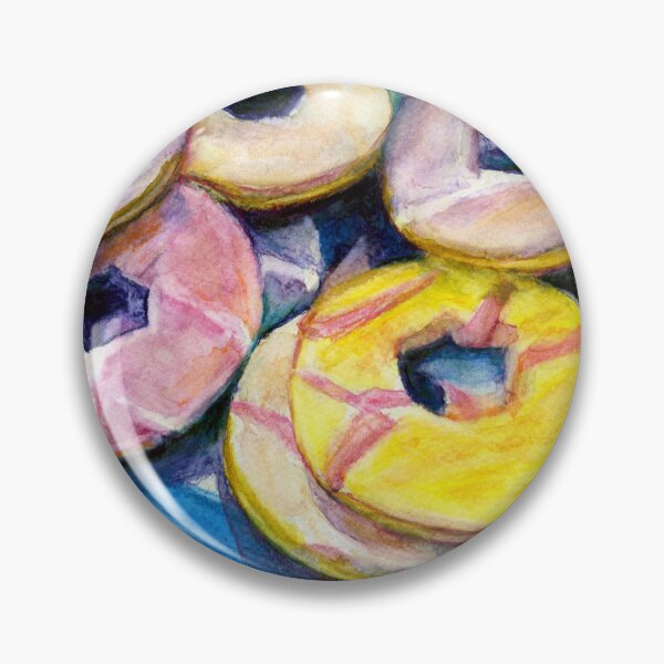 Item preview, Party Ring Biscuits on a Cornishware Plate in Watercolours designed and sold by LymphomaLass.