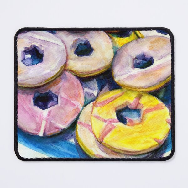 Item preview, Party Ring Biscuits on a Cornishware Plate in Watercolours designed and sold by LymphomaLass.