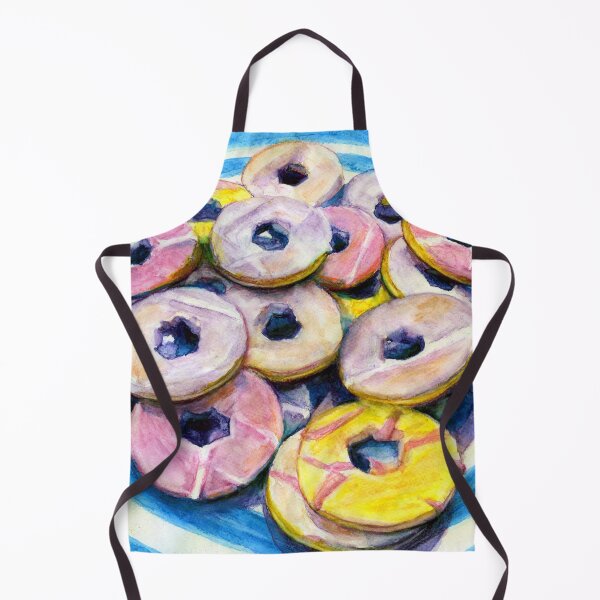 Item preview, Party Ring Biscuits on a Cornishware Plate in Watercolours designed and sold by LymphomaLass.
