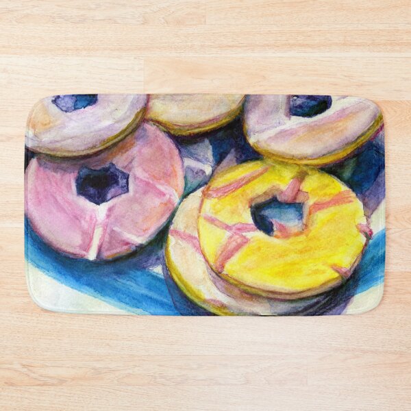 Item preview, Party Ring Biscuits on a Cornishware Plate in Watercolours designed and sold by LymphomaLass.