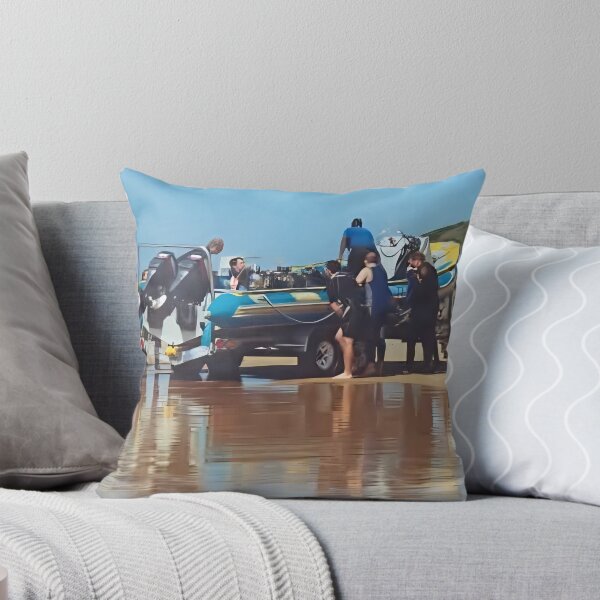 Item preview, Preparing the Dive Boat Launch: Ponta do Ouro, Mozambique designed and sold by JaneFlowersAfrica.