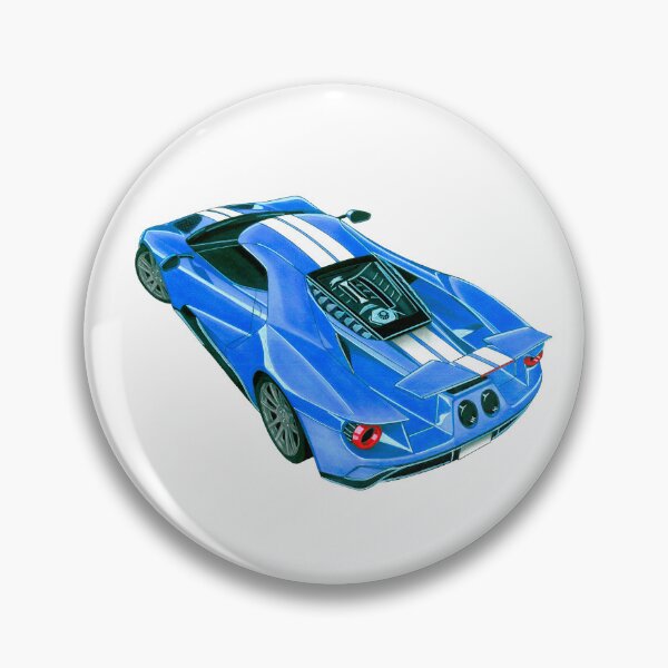 Item preview, Exclusive drawing modern american supercar blue GT V6 EcoBoost Twin Turbo engine designed and sold by Cars23.
