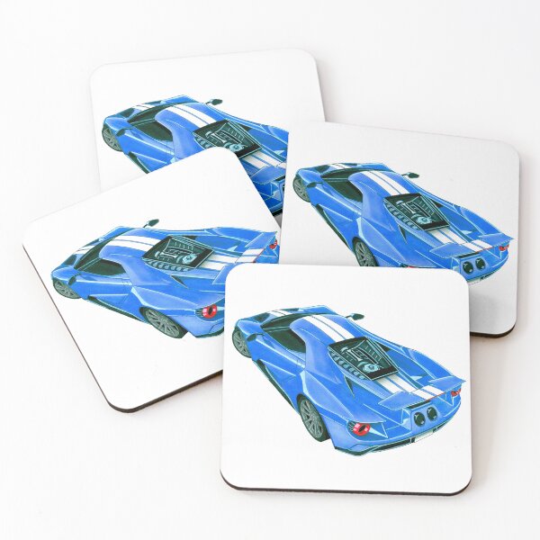 Item preview, Exclusive drawing modern american supercar blue GT V6 EcoBoost Twin Turbo engine designed and sold by Cars23.