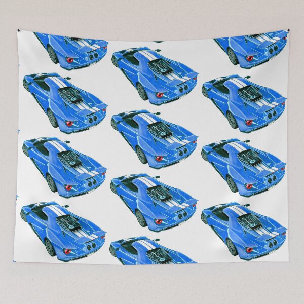 Item preview, Exclusive drawing modern american supercar blue GT V6 EcoBoost Twin Turbo engine designed and sold by Cars23.