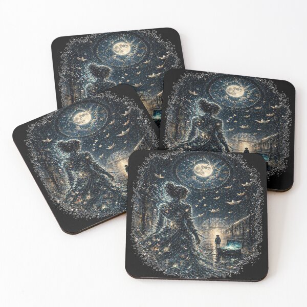 Item preview, Moonlit Forest Cryptid Fantasy Art designed and sold by InkNovaLab.