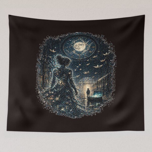 Item preview, Moonlit Forest Cryptid Fantasy Art designed and sold by InkNovaLab.