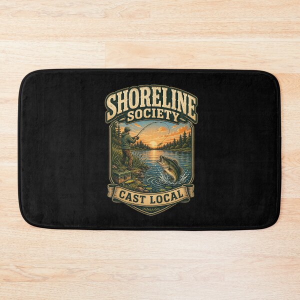 Item preview, Shoreline Society Cast Local Fishing Shirt designed and sold by Andrew Lomax.