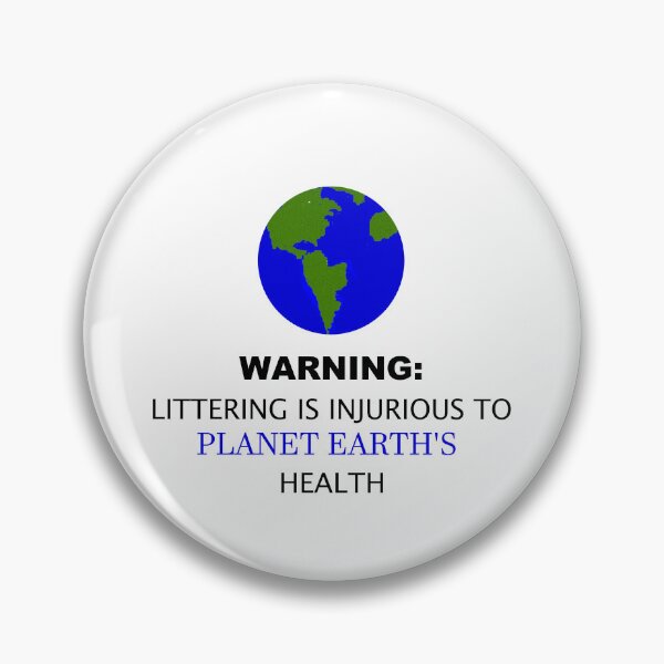 Item preview, Littering is Injurious to Planet Earth's Health Warning Parody Pun T-Shirt designed and sold by SpiritualBeing.