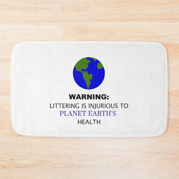 Item preview, Littering is Injurious to Planet Earth's Health Warning Parody Pun T-Shirt designed and sold by SpiritualBeing.