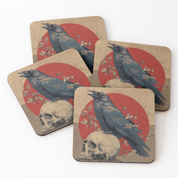 Item preview, Crow on skullhead designed and sold by Viviredsonja.