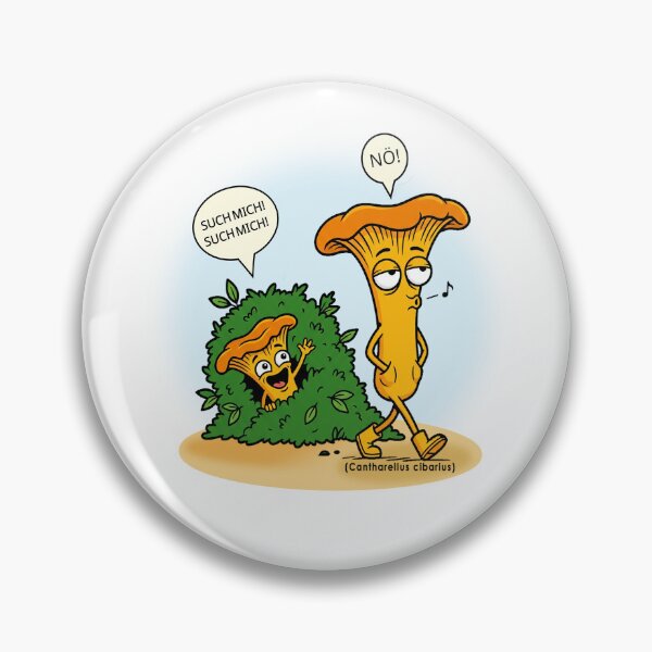 Item preview, Find me! – Funny Chanterelle (Cantharellus cibarius) designed and sold by Herzbaumatelier.