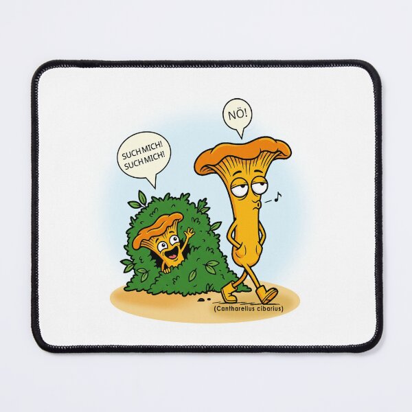 Item preview, Find me! – Funny Chanterelle (Cantharellus cibarius) designed and sold by Herzbaumatelier.
