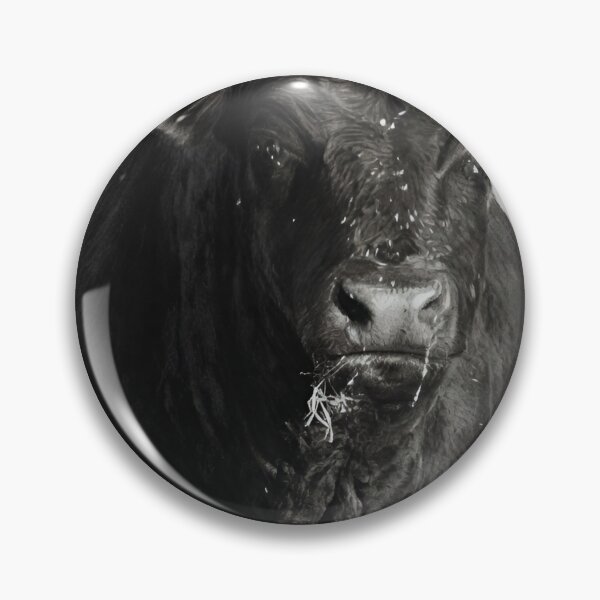 Item preview, Powerful Bull - Original Charcoal Bull Portrait with Real Gold Leaf designed and sold by CiaraCharcoal.
