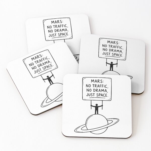 Item preview, Mars No Traffic No Drama Just Space Funny Minimalist Space Quote designed and sold by LoFi-OG.