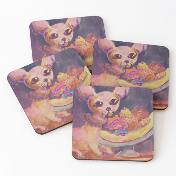 Item preview, A chihuahua enjoying a delicious banana split. designed and sold by guilhernunes.