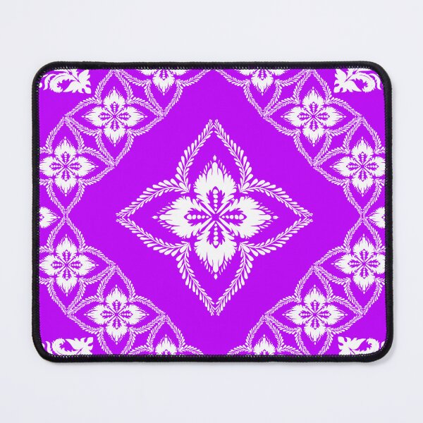 Item preview, Purple and White Damask Floral Ornament Seamless Pattern designed and sold by AdesignbyG.