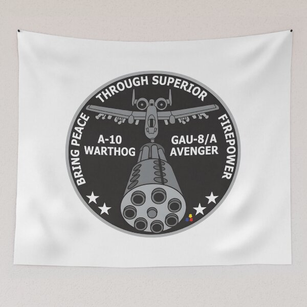 Item preview, A-10 Warthog & GAU-8/A Avenger: "Bring Peace Through Superior Firepower" Insignia designed and sold by CharlieDesings.