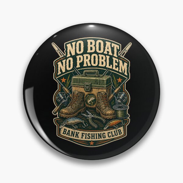 Item preview, No Boat No Problem Bank Fishing Club Shirt designed and sold by Andrew Lomax.