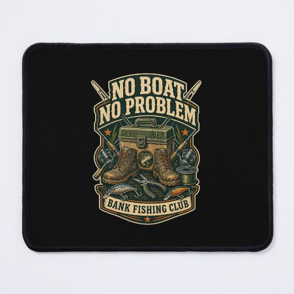 Item preview, No Boat No Problem Bank Fishing Club Shirt designed and sold by Andrew Lomax.