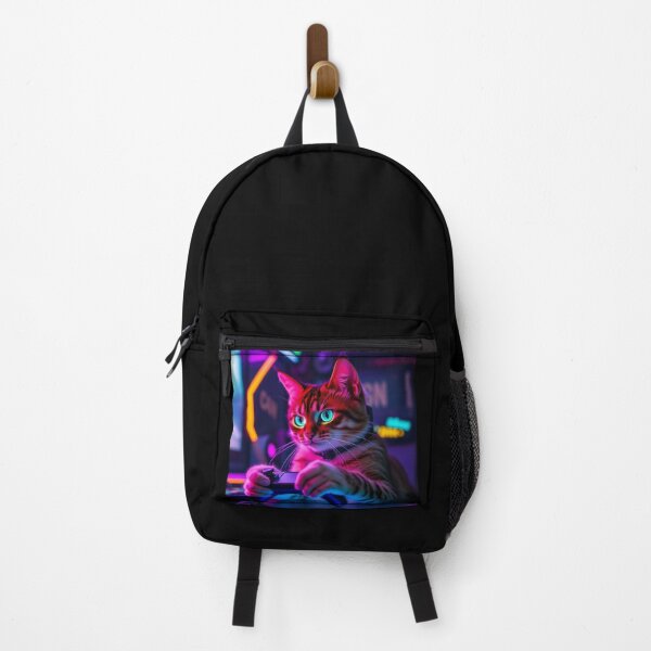 Item preview, Cyberpunk Gamer Cat Neon Gaming Illustration designed and sold by artlife4.