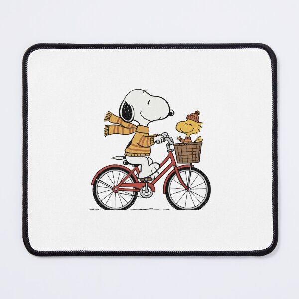Item preview, Snoopy and Woodstock Cozy Winter Bicycle Ride designed and sold by henryavincnt.