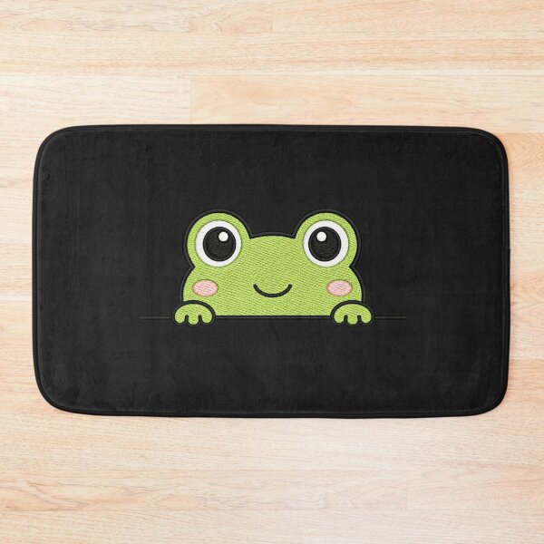 Item preview, Kawaii Frog Peeking Cute Cartoon Animal | Minimal Green Frog Design designed and sold by ColorSplash123.