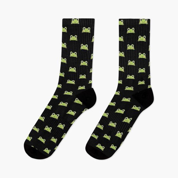 Item preview, Kawaii Frog Peeking Cute Cartoon Animal | Minimal Green Frog Design designed and sold by ColorSplash123.
