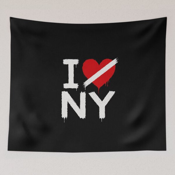 Item preview, I Love NY Broken Heart Street Art designed and sold by Creative_Canvas.