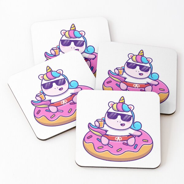 Item preview, Cool Unicorn Relaxing on Pink Donut Float designed and sold by henryavincnt.