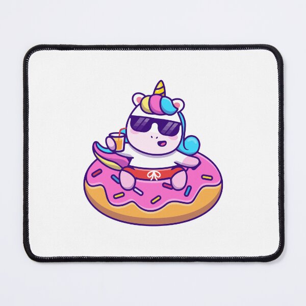 Item preview, Cool Unicorn Relaxing on Pink Donut Float designed and sold by henryavincnt.