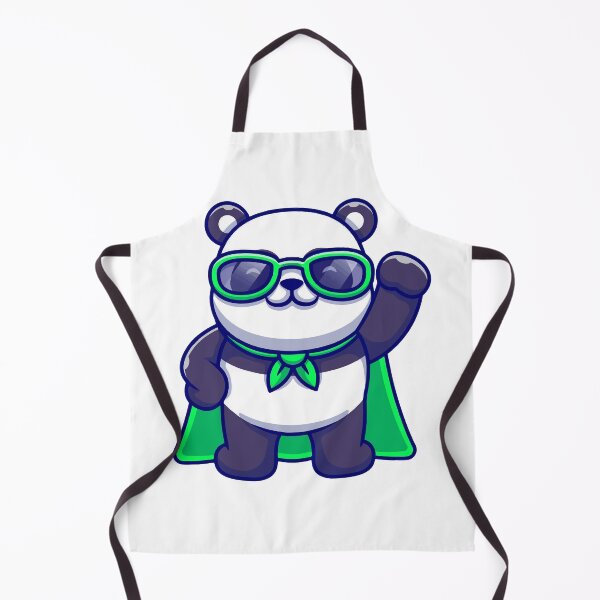 Item preview, Cute Panda Superhero with Green Cape designed and sold by henryavincnt.