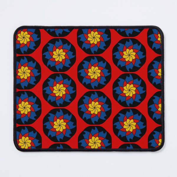 Item preview, Pop Art stained glass window with yellow red blue flowers designed and sold by Provinces de France.
